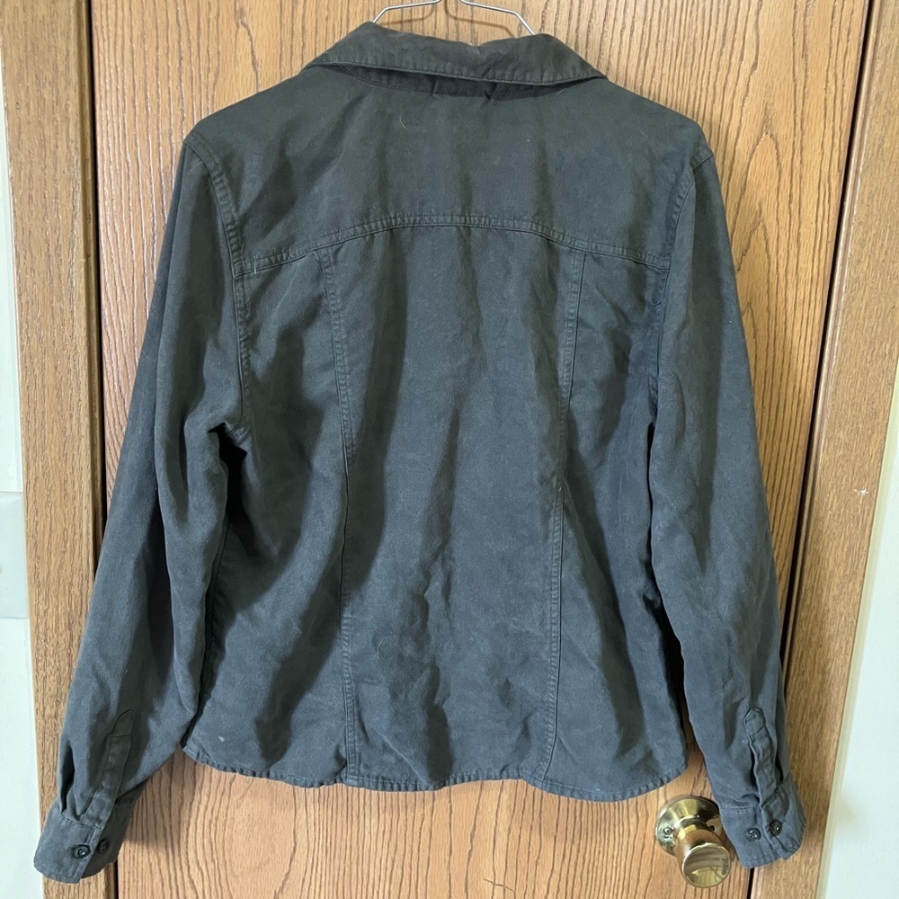St. John's Bay Khaki Button-Down Shirt - Picture 5 of 6